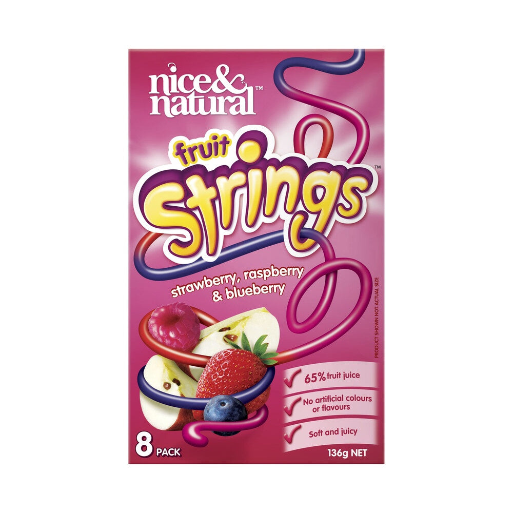 Nice Natural Fruit Strings Raspberry & Blueberry 136g