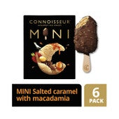 Connoisseur Salted Caramel & Macadamia Mini Ice Cream 6 Pack