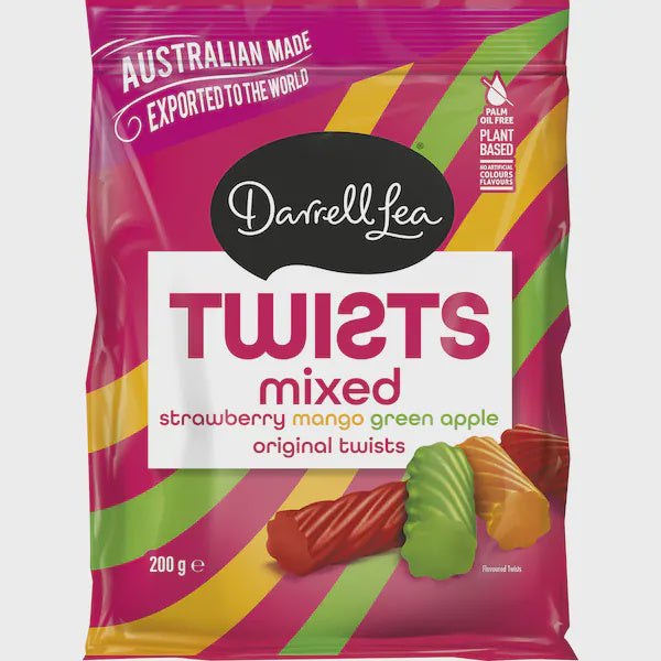 Darrell Lea Twists Mixed Flavours 200g