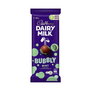 Cadbury Chocolate Block Bubbly Mint 160g^