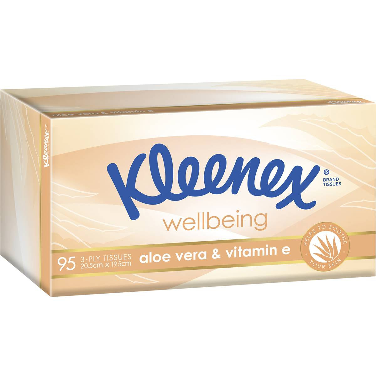 Kleenex Extra Care Aloe Vera 3 Ply Facial Tissues 95pk