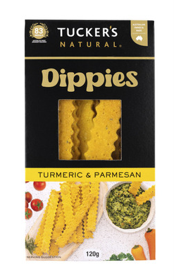 Tuckers Dippies Tumeric & Parmesan 120g