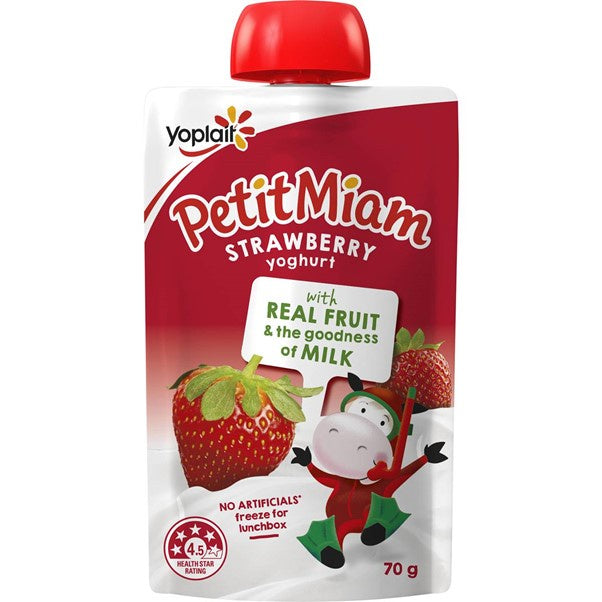 Yoplait Petite Miam Yoghurt Pouch 70g - Strawberry