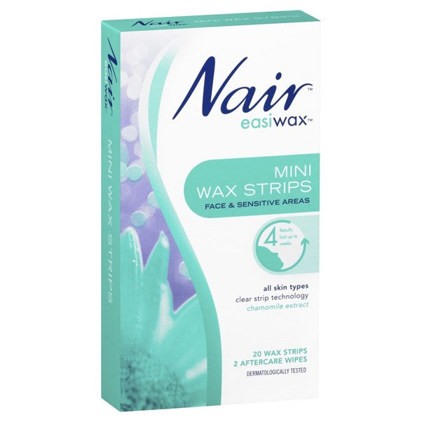 Nair Easy Wax Mini Strips 20s