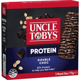 Uncle Tobys Muesli Bars Protein Double Choc 5pk