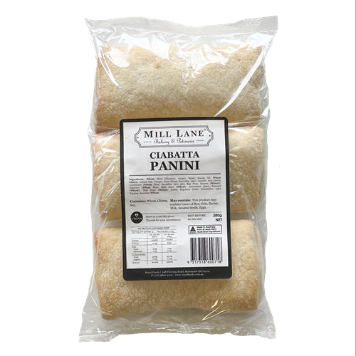 Mill Lane Ciabatta Panini 3pk 380g