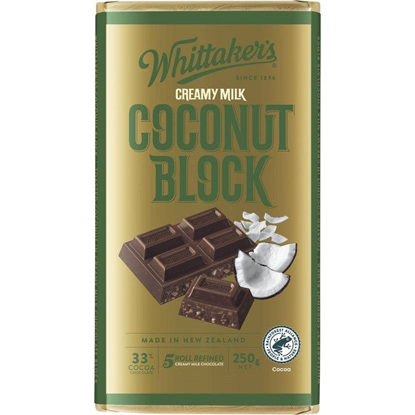 Whittaker's Block Chocolate Coconut 250g