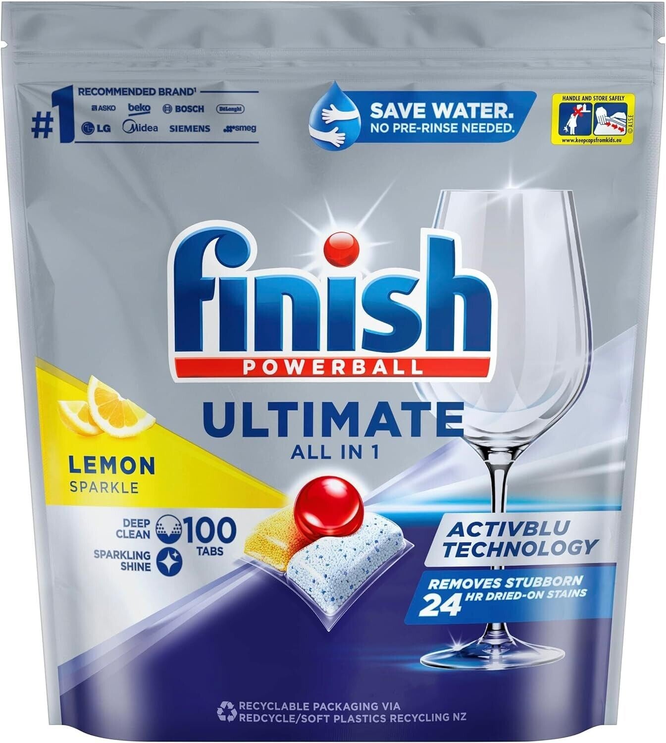 Finish Ultimate All In One Auto Dishwash Tablets Lemon 100s