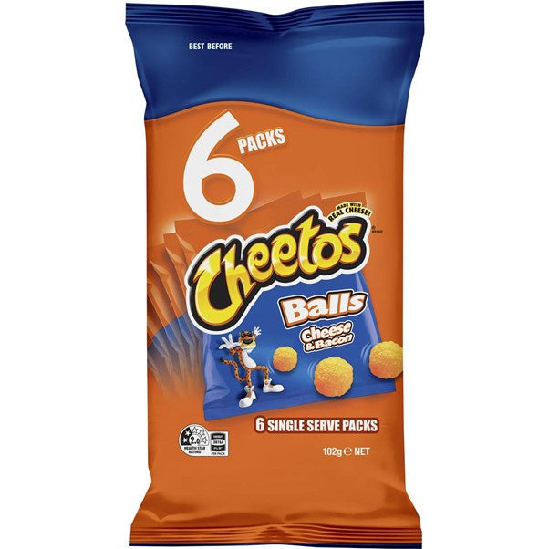 Cheetos Cheese & Bacon Balls - 6pack 102g