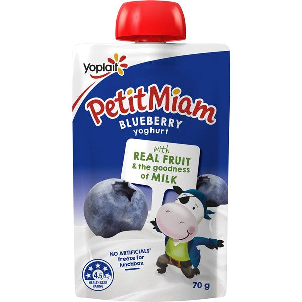 Yoplait Petite Miam Yoghurt Pouch 70g - Blueberry