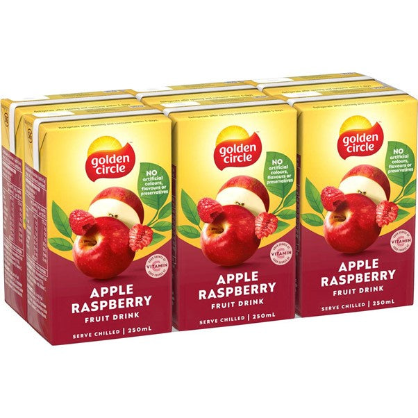 Golden Circle Multipack Apple Raspberry Fruit Drink 6x250ml