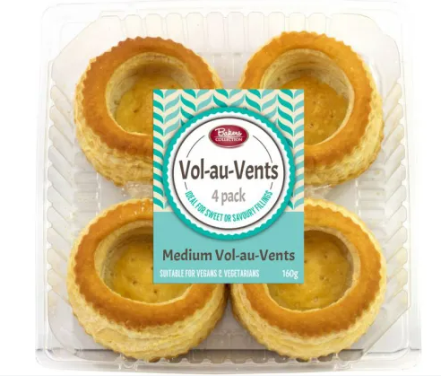 Bakers Collection Medium Vol-au-Vents 4pk 160g