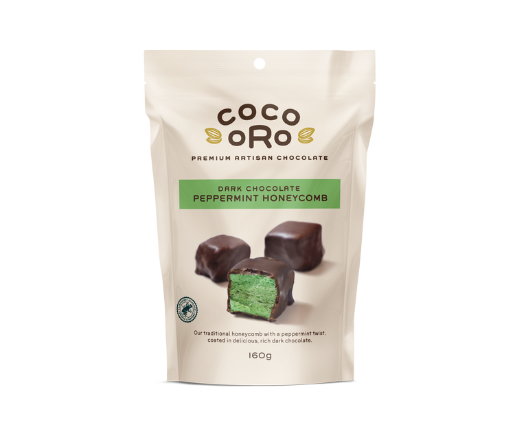 Coco Oro Honeycomb Dark Chocolate & Mint 160g