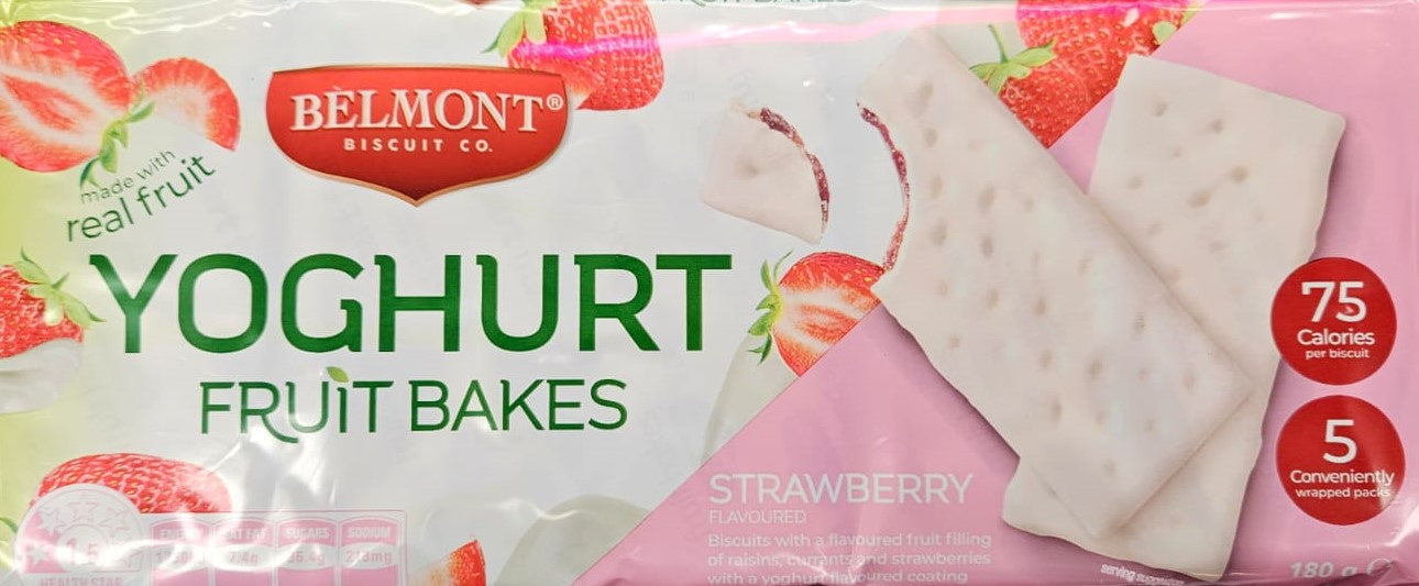 Belmont Yoghurt Fruit Bakes Strawberry 180g