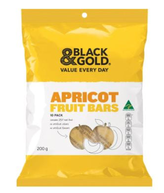 Black & Gold Apricot  Fruit Bars 200g