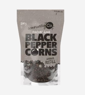 Community Co Black Pepper Corns Grinder Refill 200g