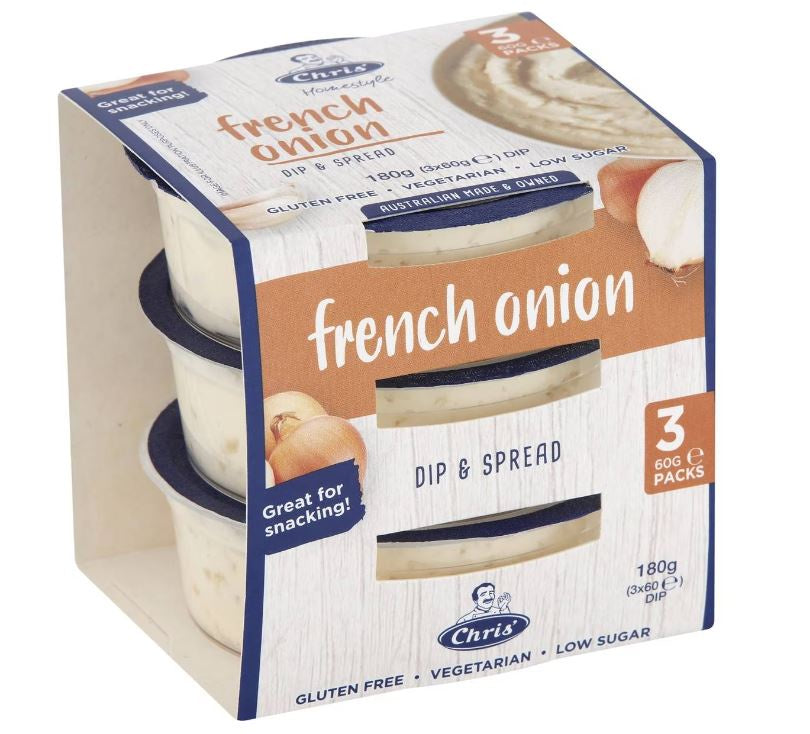 Chris' Dip - French Onion 3pk 180g