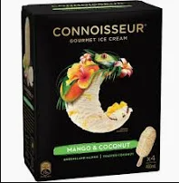 Connoisseur Mango & Coconut Ice Cream 4pk