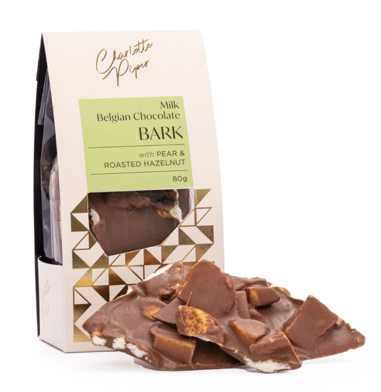 Charlotte Piper Bark Milk Chocolate Pear & Roasted Hazelnut