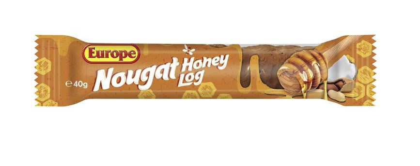 Europe Nougat Honey Log Chocolate Bar 40g