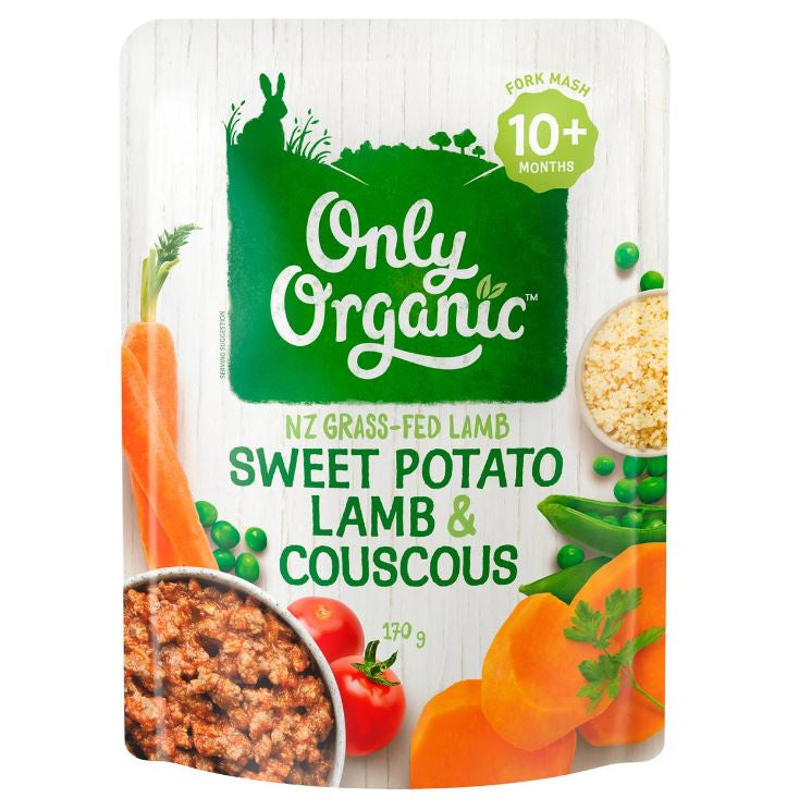 Only Organic Sweet Potato Lamb & Couscous 170g