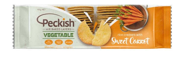 Peckish Rice Crackers Sweet Carrot 90g