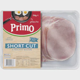 Primo Bacon Short Cut Rindless 750g