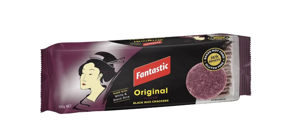 Fantastic Rice Crackers - Black 100g