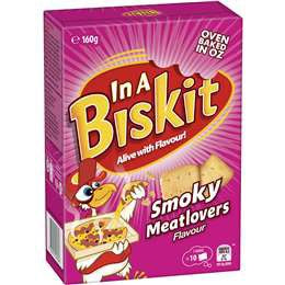 In A Biskit Crackers Smoky Meatlovers 160g