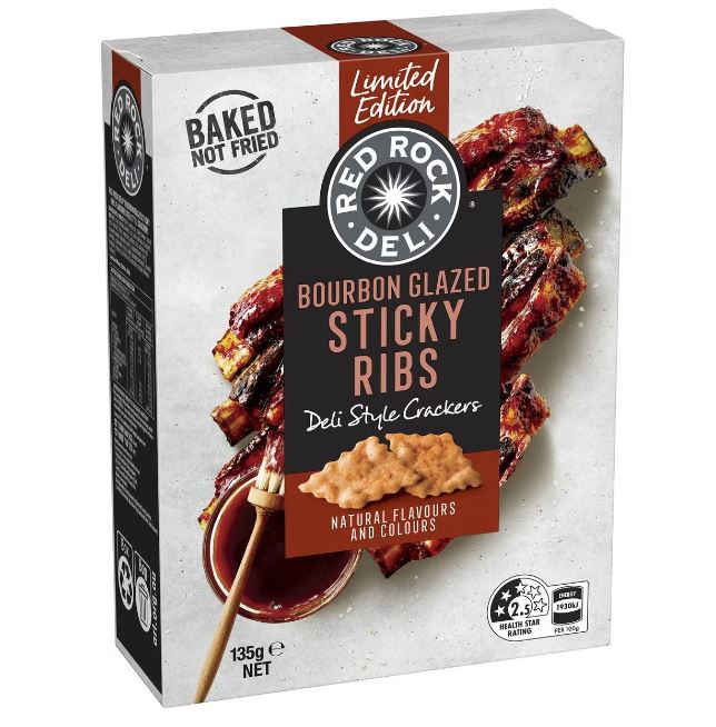 Red Rock Deli Crackers Sticky Ribs 135g