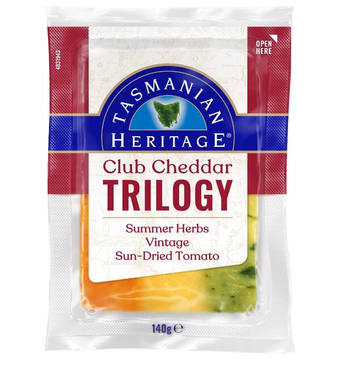 Tasmanian Heritage Club Cheddar Triology SDTom 140g