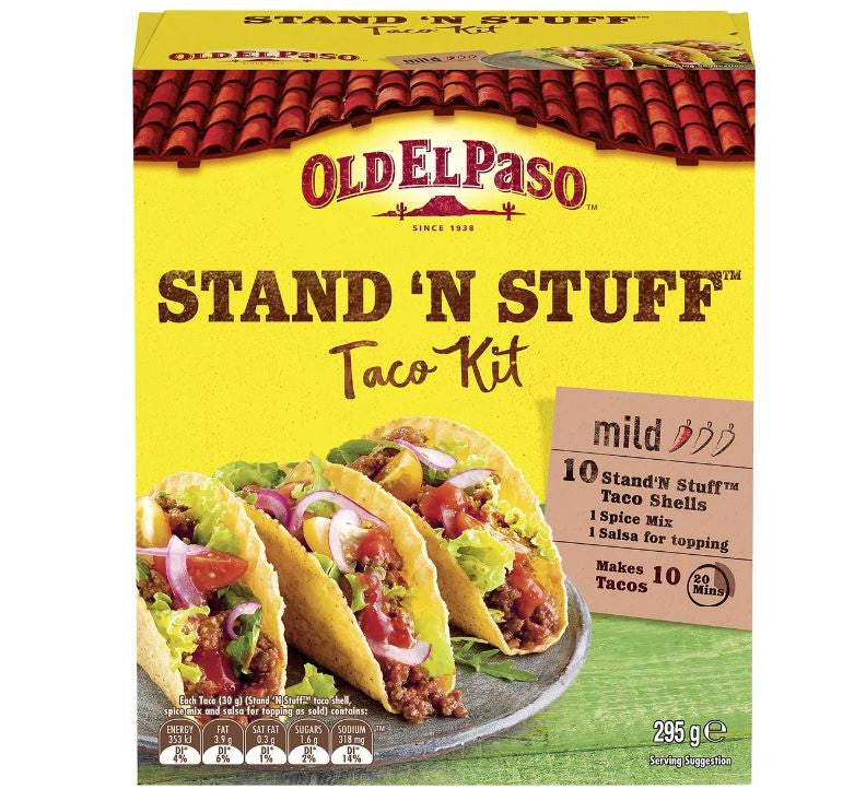 Old El Paso Stand & Stuff Taco Kit 10pk 295g