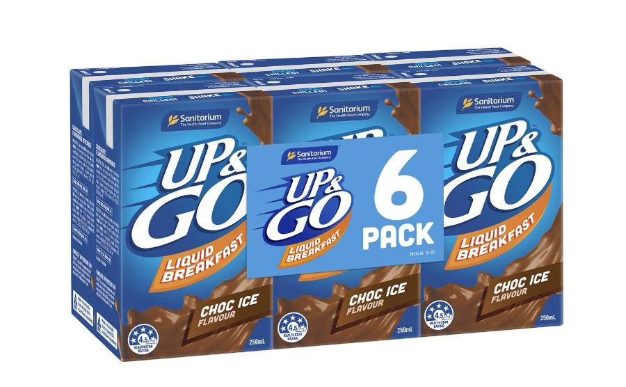 Sanitarium Up & Go Liquid Breakfast Choc Ice 6pk