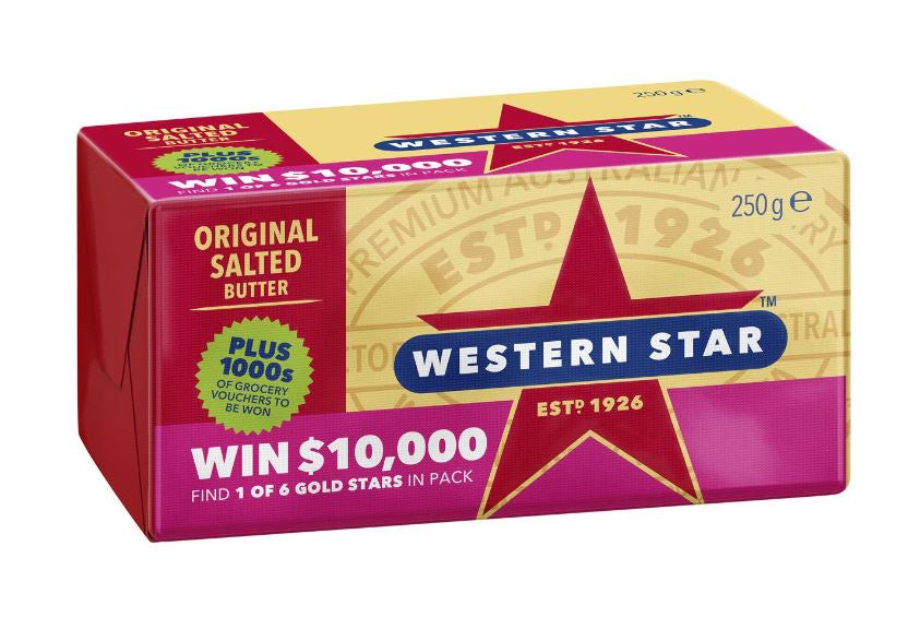 Western Star Butter Block Salted 250g