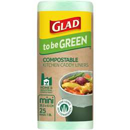 Glad To Be Green Compostable Bags Mini 25pk