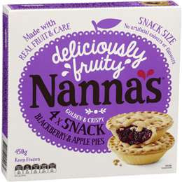 Nanna's Snack Apple & Blackberry Pie 4pk