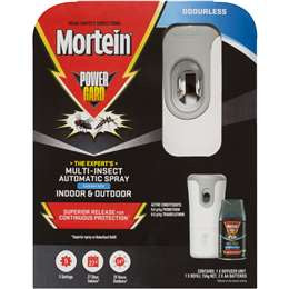 Mortein Powergard Insect Auto Spray Odourless Diffuser & Refill154g