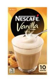 Nescafe Coffee Sachets Vanilla Latte 10pk