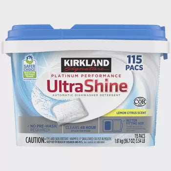 Kirkland Ultra Shine Dishwashing Tablets 115pk