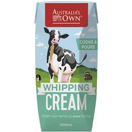 Australia's Own Whipping Cream Long Life 200ml