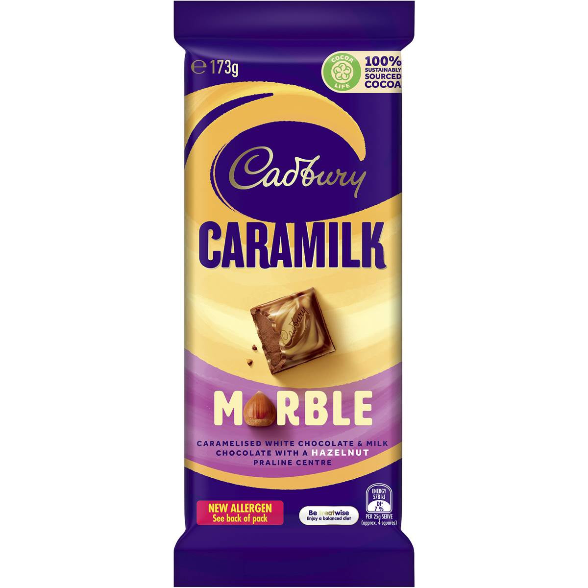 Cadbury Chocolate Block Caramilk Marble 173g^