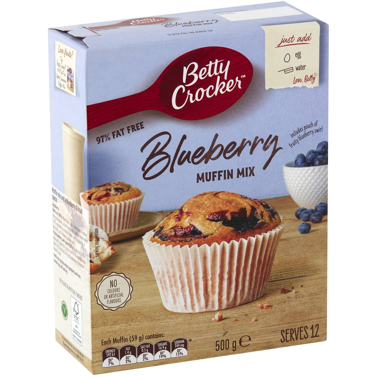 Betty Crocker Blueberry Muffin Mix 500gm