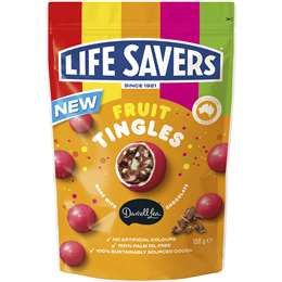 Darrell Lea Lifesavers Fruit Tingles Balls 150g