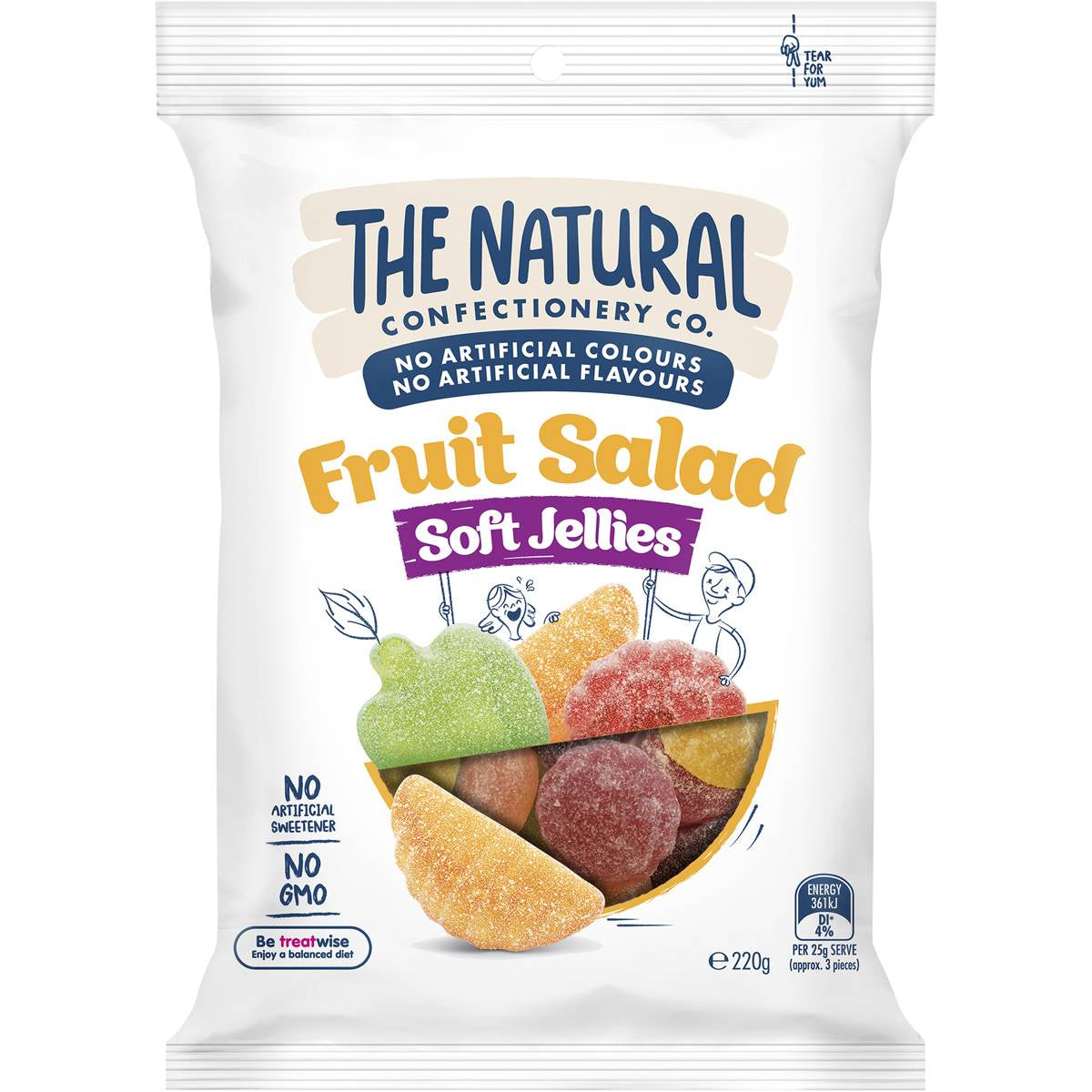 The Natural Confectionery Co Soft Jelly Fruit Salad 220g