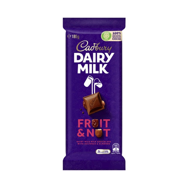 Cadbury Chocolate Block Fruit & Nut 180g