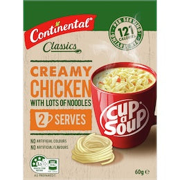 Continental Cup A Soup Lots Noodles Chicken 2 Serves