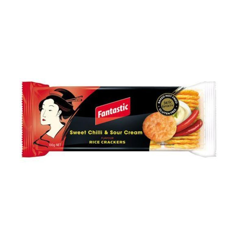 Fantastic Rice Crackers Sweet Chilli & Sour Cream 100g^