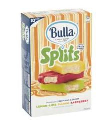 Bulla Splits Lemon-Lime Mango Raspberry 10pk