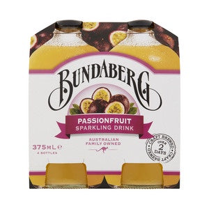 Bundaberg Sparkling Drink Passionfruit 4x375ml