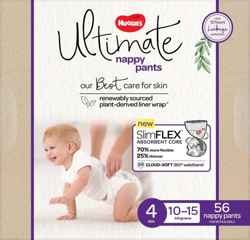 X Huggies Ultimate Nappy Pants Size 4 56pk